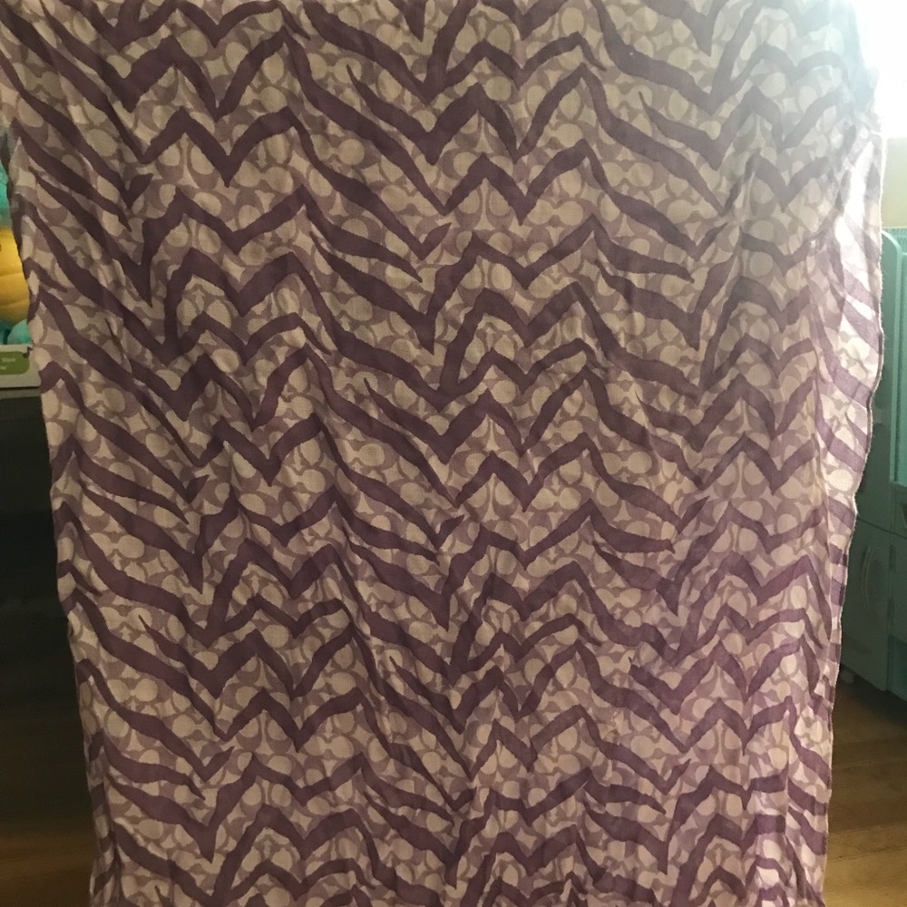 Authentic Coach circular scarf in zebra print